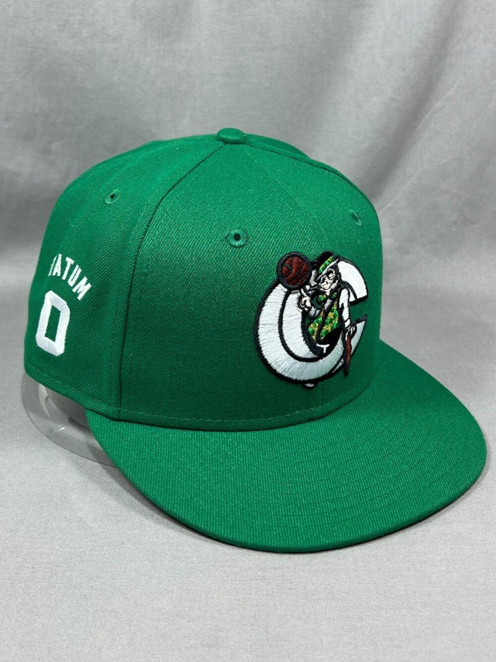 Boston Celtics New Era 59fifty Jayson Tatum #0 Fitted Hat 7 1/2 Green NBA Cap